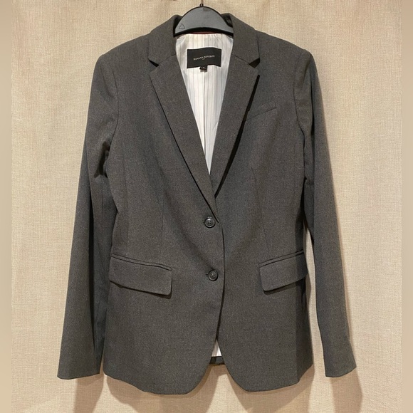 Banana Republic Gray Suit Jacket - Picture 1 of 8